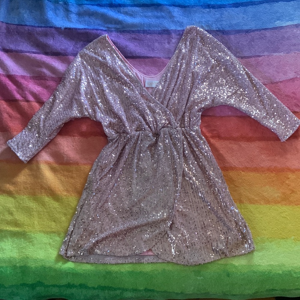 Maternity Pink Sequin Dress